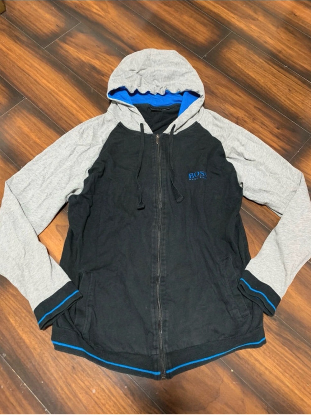 Hugo Boss xxl colorblock lightweight zip hoodie 668